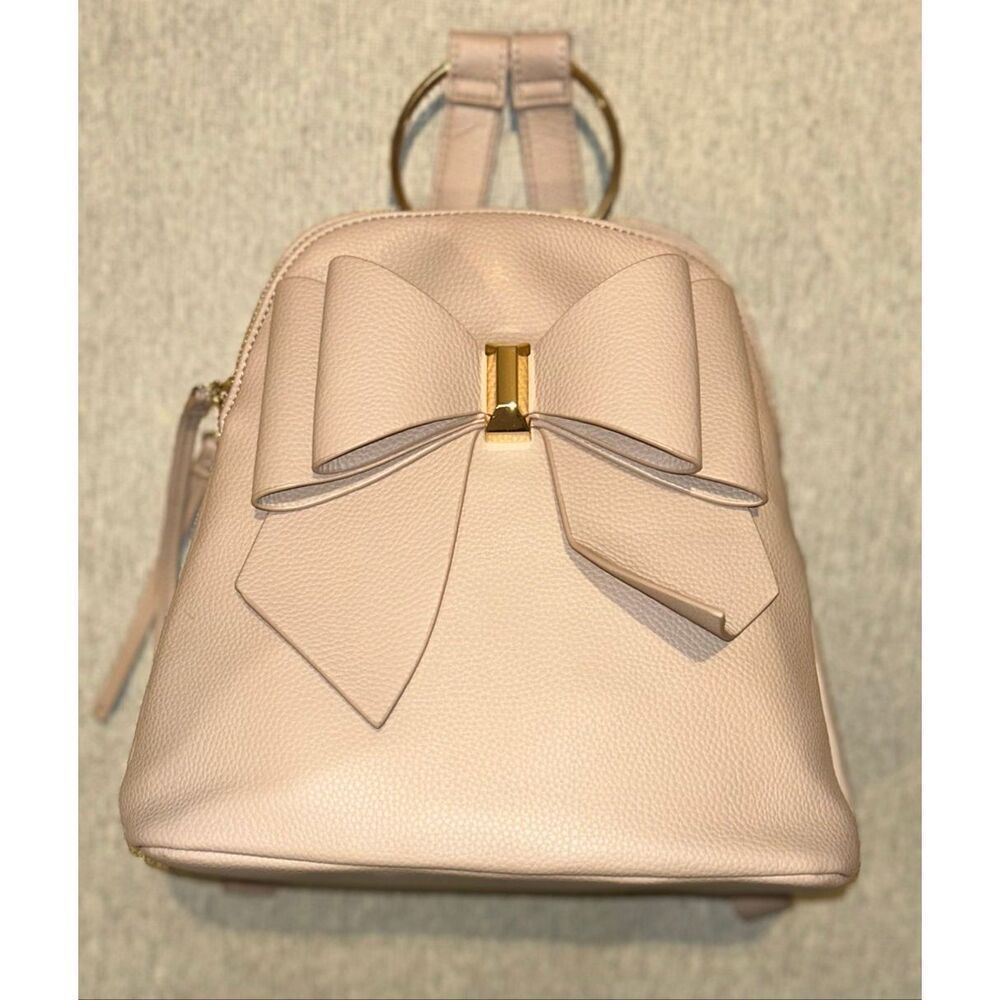Tan bow backpack